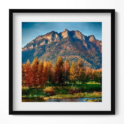 Obraz w drewnianej ramce Szczyt gór Trzy Korony