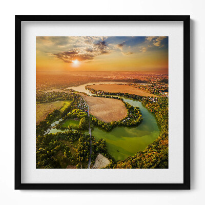 Obraz w drewnianej ramce Czech Valley Pilzno Litice