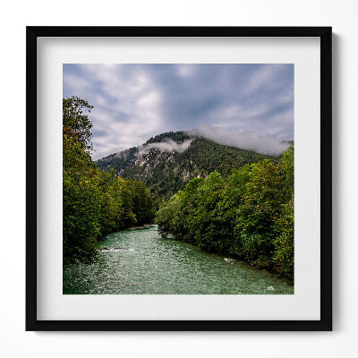 Obraz w drewnianej ramce Krajobraz gór Niemcy