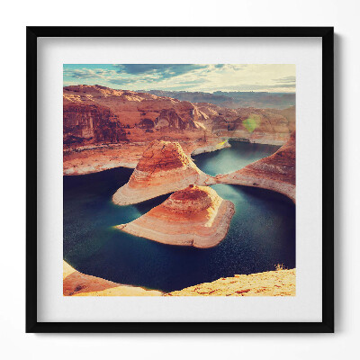 Obraz w drewnianej ramce Jezioro Powel lake USA