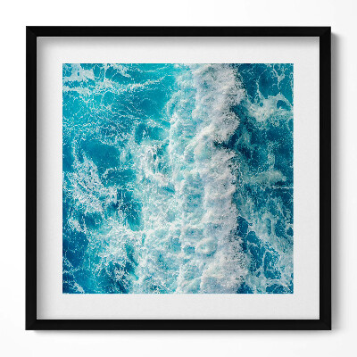 Obraz w drewnianej ramce Widok z lotu ptaka na falę oceanu