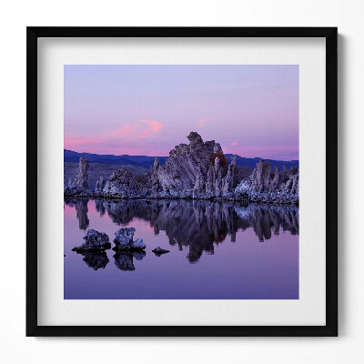 Obraz w drewnianej ramce Odbicie skał w wodzie