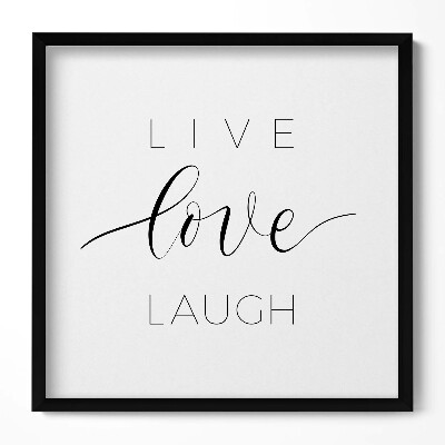 Obraz w drewnianej ramce Napis do mieszkania 