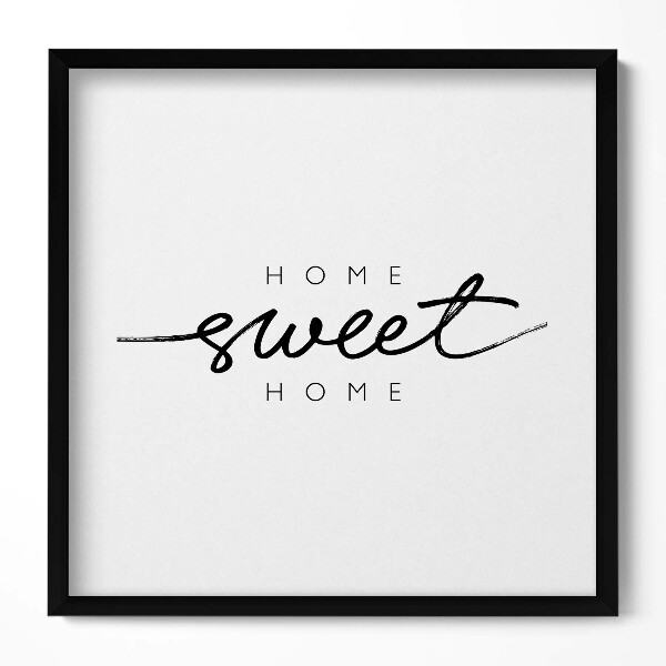 Obraz w drewnianej ramce Ozdobny napis do mieszkania "Home, sweet home"