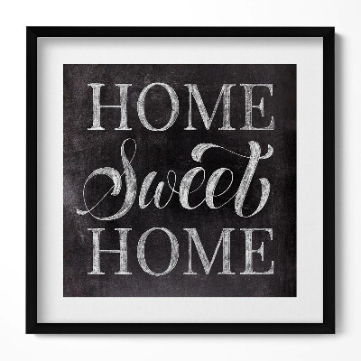 Obraz w drewnianej ramce Napis do mieszkania 