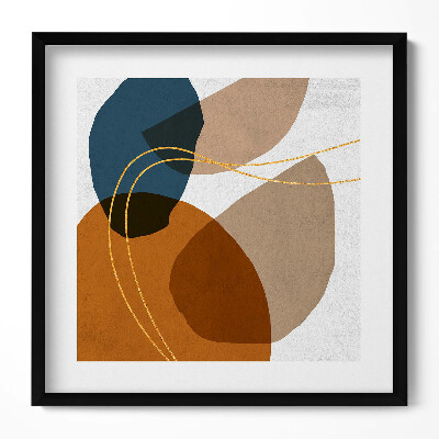 Obraz w drewnianej ramce Abstrakcyjna boho kompozycja