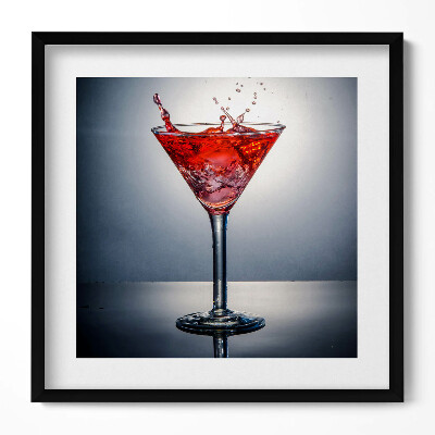 Obraz w drewnianej ramce Kieliszek martini