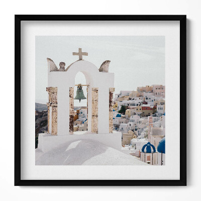 Obraz w drewnianej ramce Architektura Grecji Santorini