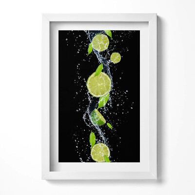 Obraz w ramie Limonki mięta woda