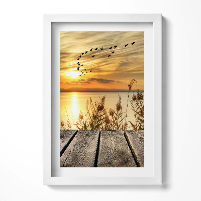 Obraz w ramie Molo o zachodzie słońca