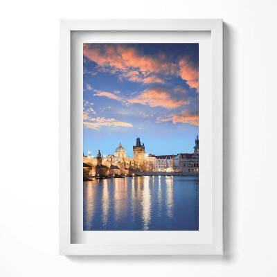 Obraz w ramie Miejski krajobraz wieczorem