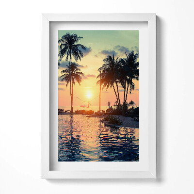 Obraz w ramie Palmy w blasku słońca