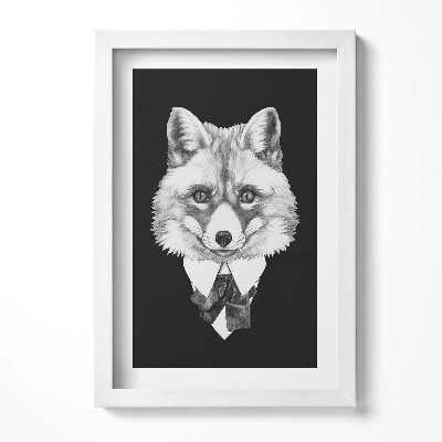 Obraz w ramie Ilustracja głowa lisa