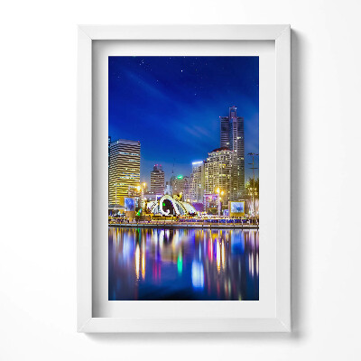 Obraz w ramie Pełne kolorów miasto