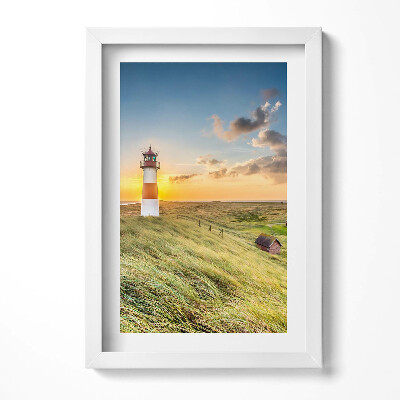 Obraz w ramie Latarnia morska w List na Sylt