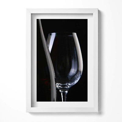 Obraz w ramie Kieliszek i butelka