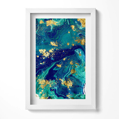 Obraz w ramie Abstrakcja ze złotem