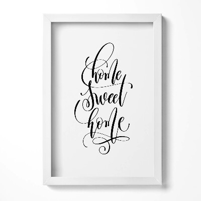 Obraz w ramie Dekoracyjny napis do mieszkania 