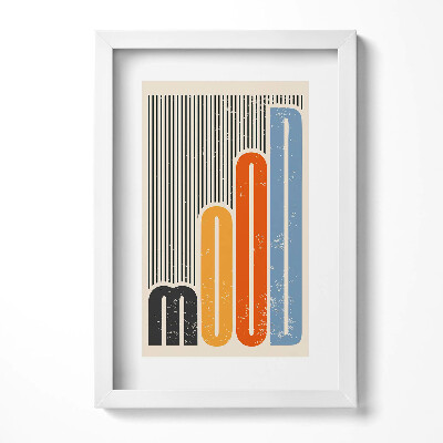 Obraz w ramie Modernistyczny kolorowy napis 