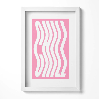 Obraz w ramie Falowany napis 