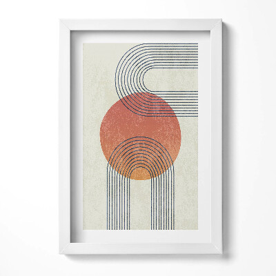 Obraz w ramie Sztuka nowoczesna linie i koło