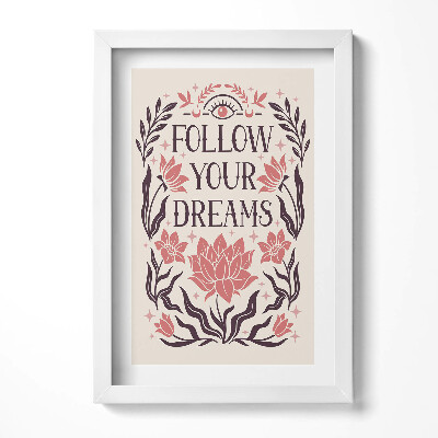 Obraz w ramie Motywacyjny napis dekoracyjny 