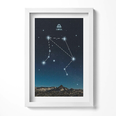 Obraz w ramie Gwiazdozbiór zodiak waga
