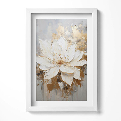 Obraz w ramie Delikatny malowany kwiat