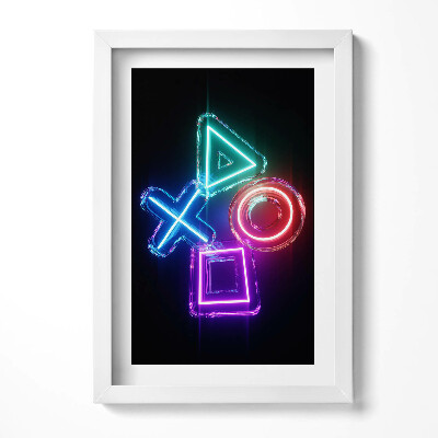 Obraz w ramie Symbole gracza - znaki na padzie konsoli