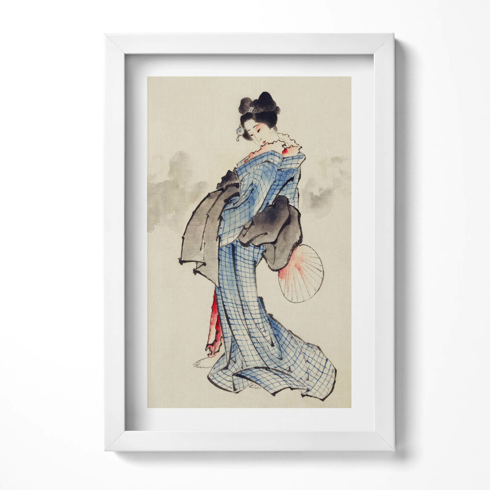 Obraz w ramie Azjatycka kobieta w kimono