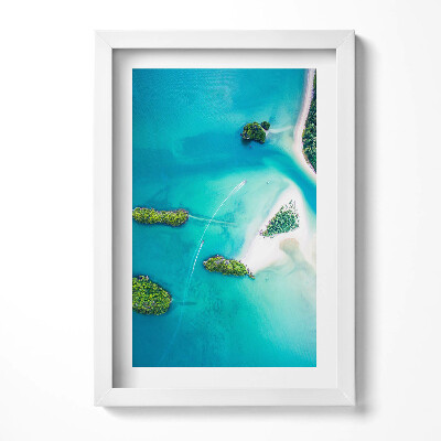 Obraz w ramie Brzeg morza z lotu ptaka