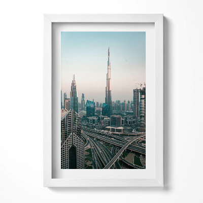 Obraz w ramie Nowoczesny Dubaj z lotu ptaka
