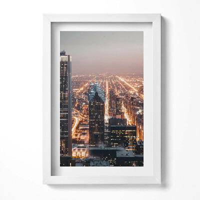 Obraz w ramie Wieczorne miasto