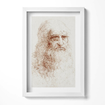 Obraz w ramie Autoportret Leonardo Da Vinci szkic