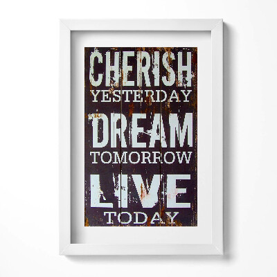 Obraz w ramie Napis motywacyjny stara tablica