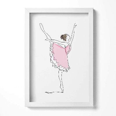Obraz w ramie Line-art baletnicy w tańcu