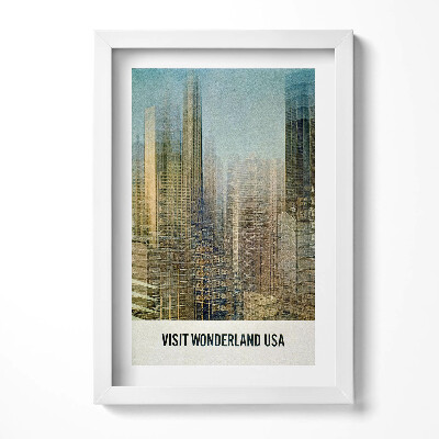 Obraz w ramie Ilustracja budowli USA