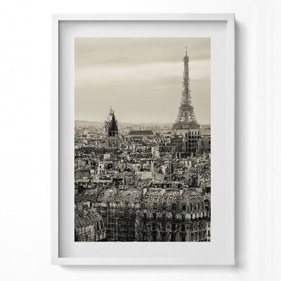 Obraz pionowy Krajobraz Paryża i wieży Eiffla