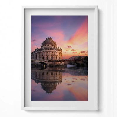 Obraz pionowy Widok na miasto wieczorem