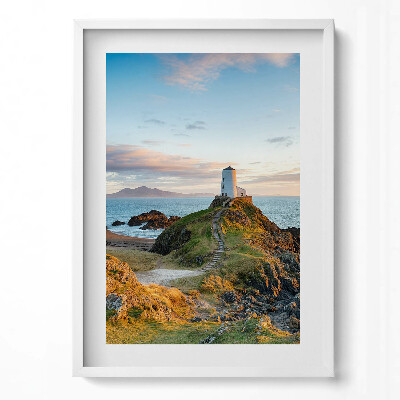 Obraz pionowy Samotna latarnia na klifie