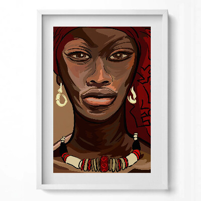 Obraz pionowy Sztuka - malunek afrykańskiej kobiety