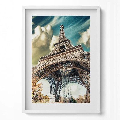 Obraz pionowy Wspaniały widok na Wieżę Eiffla