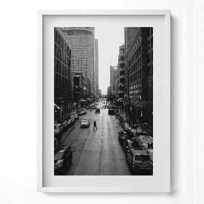 Obraz pionowy Czarno-białe ulice chicago