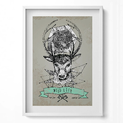 Obraz pionowy Głowa jelenia