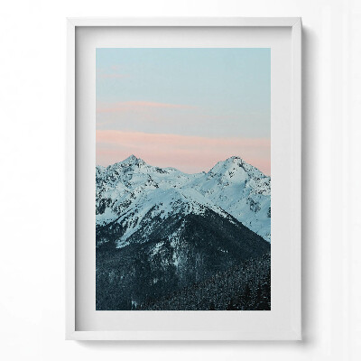 Obraz pionowy Pasmo górskie zimą