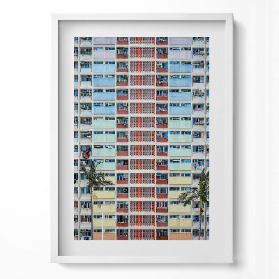 Obraz pionowy Kolorowy budynek Hong Kong