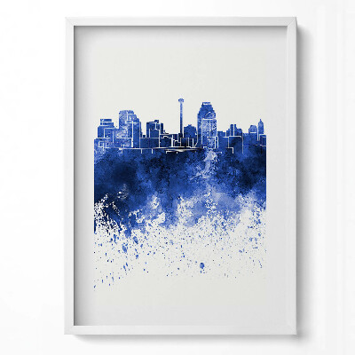 Obraz pionowy Panorama San Antonio akwarele