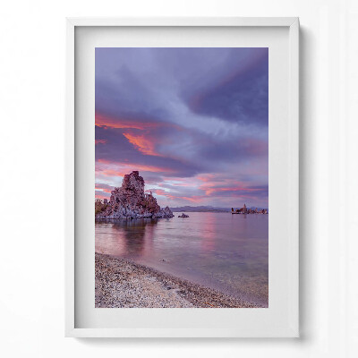 Obraz pionowy Wschód słońca Mono Lake Kalifornia