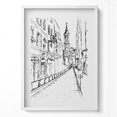 Obraz pionowy Rysunek miasta Prowansja