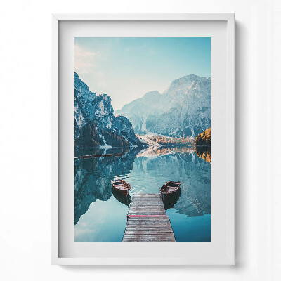 Obraz pionowy Łódki na jeziorze